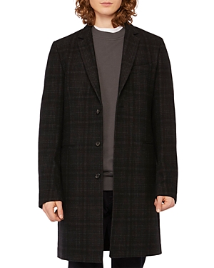 Ps Paul Smith Plaid Single-Breasted Overcoat