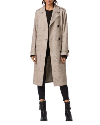 womens long brown trench coat