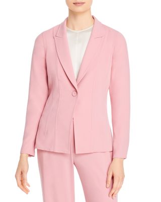 pink knit blazer