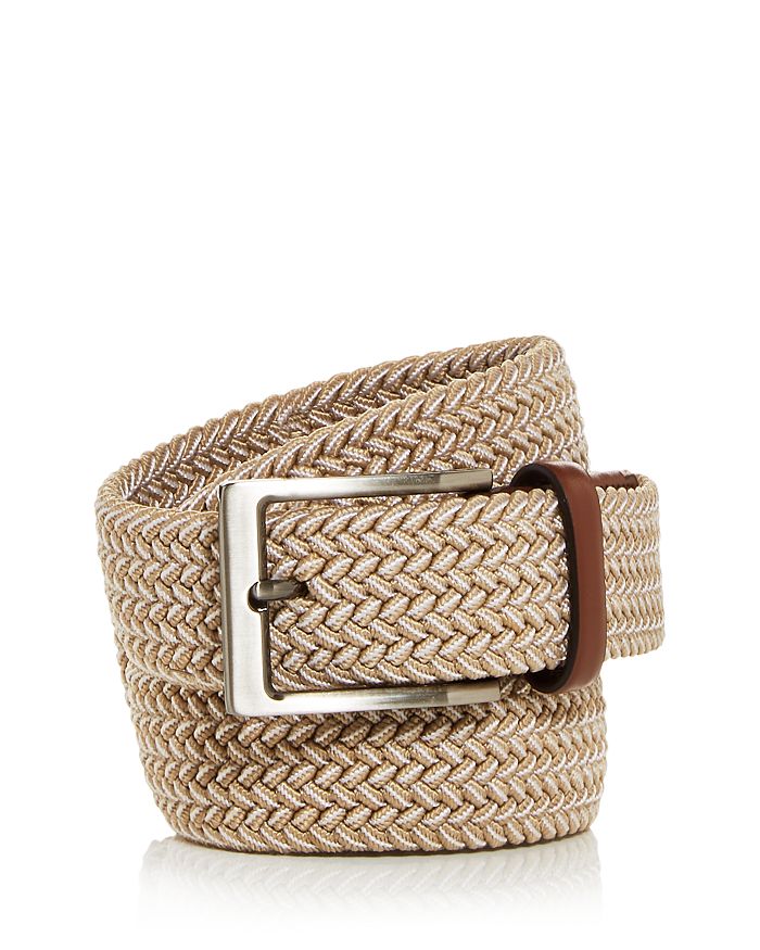 The Men's Store At Bloomingdale's Woven Stretch Belt - 100% Exclusive In Khaki