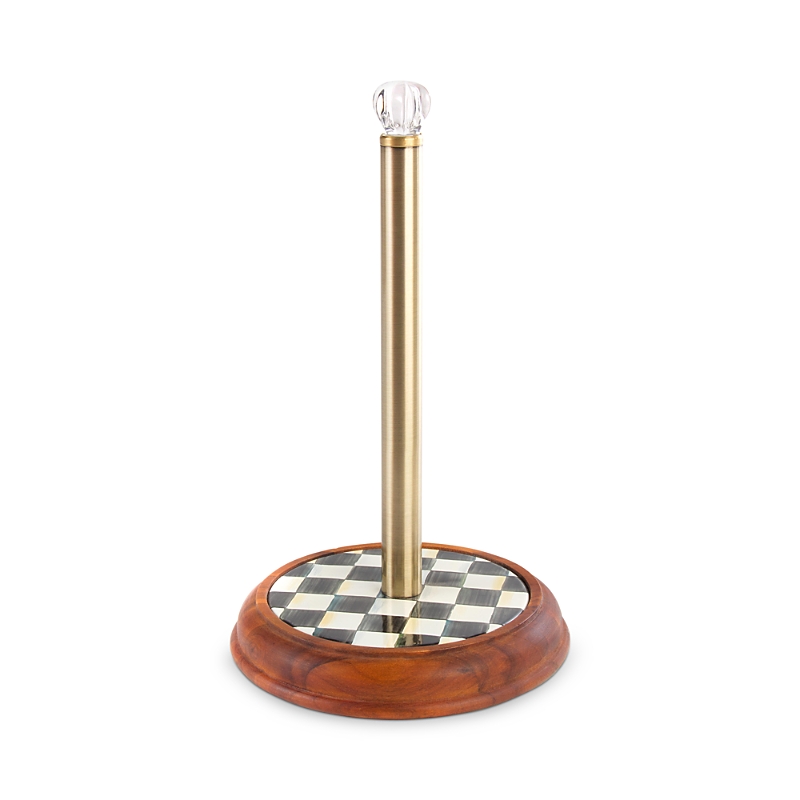 Mackenzie-childs Courtly Check Wood Paper Towel Holder