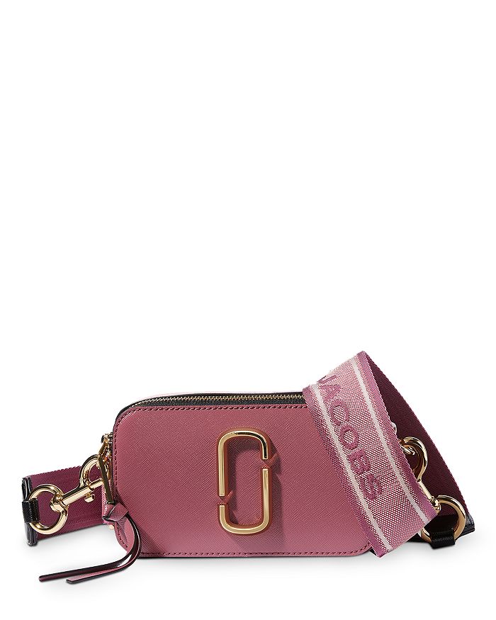 The Marc Jacobs Snapshot Leather Camera Bag In Dusty Ruby Multi/gold