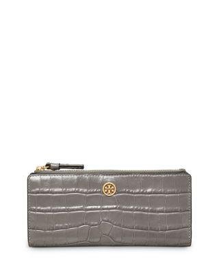 tory burch croc wallet