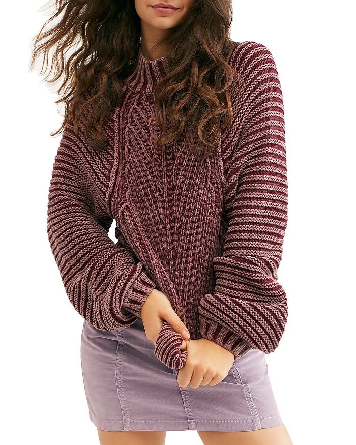 FREE PEOPLE SWEETHEART RIBBED SWEATER,OB1087895