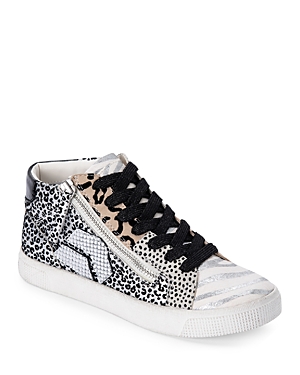 Dolce Vita Women's Zonya High-top Platform Sneakers In White Leopard