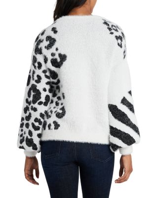 vince camuto zebra cardigan