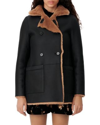 Reversible shearling coat