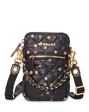 Mz Wallace Micro Crosby Crossbody In Gold Star