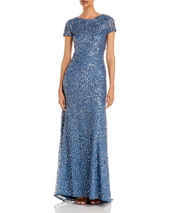 Adrianna Papell Sequined Cap Sleeve | Bloomingdale's