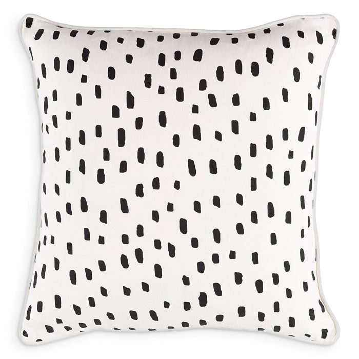 Surya Glyph Decorative Pillow, 18 X 18 In White/black Dots