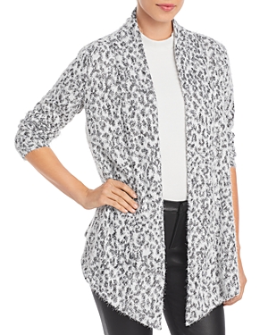 Vince Camuto Fuzzy Drape Front Cardigan