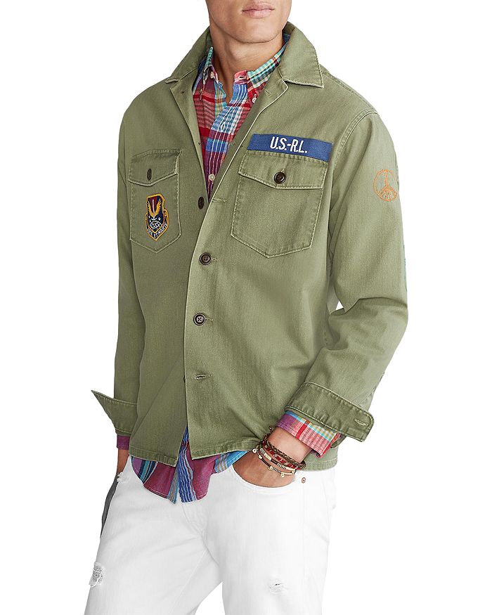 Cotton twill utility jacket in green - Polo Ralph Lauren