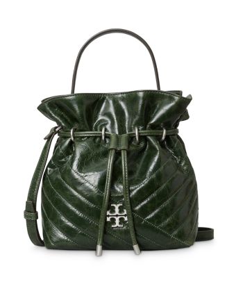 Tory+Burch+Kira+Chevron+Mini+Bucket+Crossbody+Bag+in+Limone+Quilted+Leather  for sale online