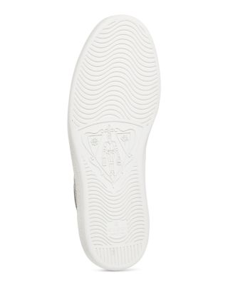 Men's Monogram Low Top Leather Trim Sneakers 