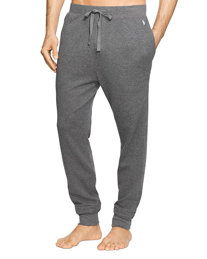 Polo Ralph Lauren Waffle-texture Jogger Pants In Charcoal Heather