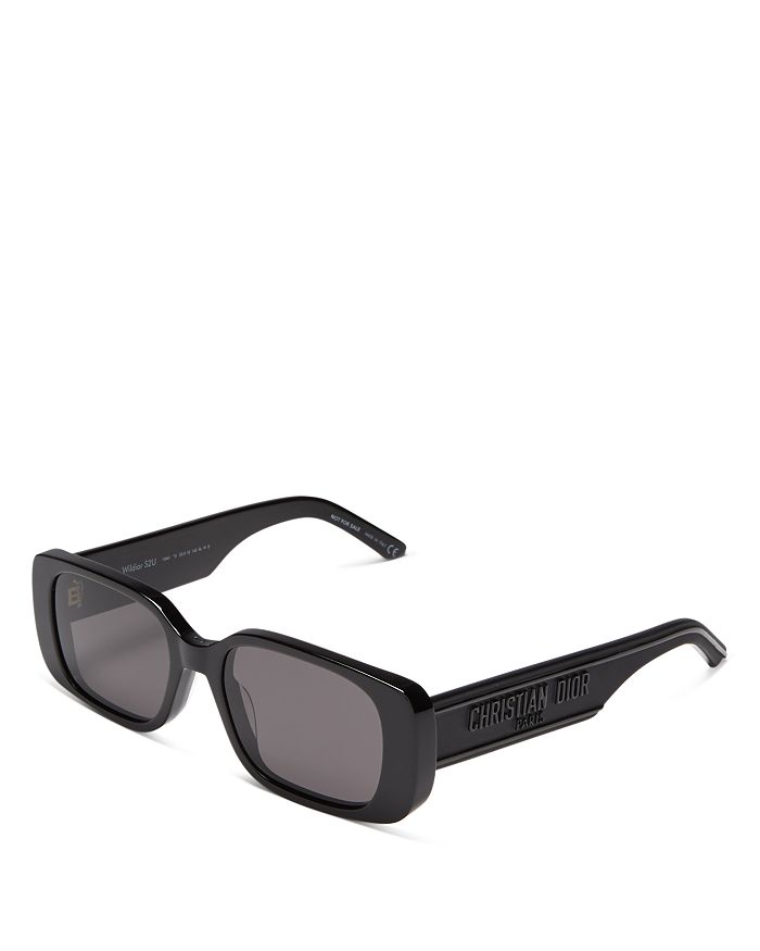 Sunglasses: Square Sunglasses, acetate & lambskin — Fashion