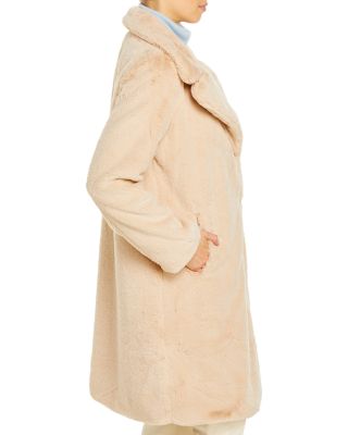 Faux-Fur Coat with Wide Lapels - Exclusive