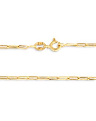 Sterling Paper Clip Necklace, 15.5" - Exclusive