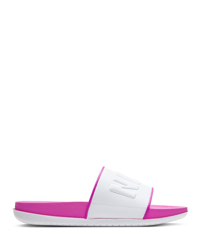 Nike Women's Offcourt Slide Sandals In Fire Pink/white