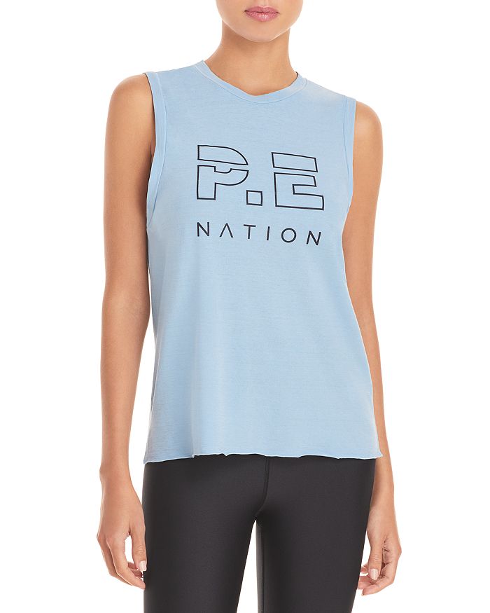 P.e Nation P.e. Nation Shuffle Logo Tank In Blue