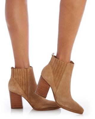 brown booties with heel