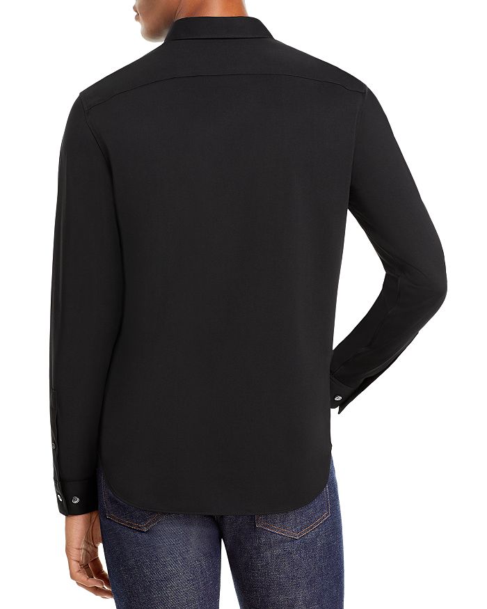 Shop Theory Sylvain Structure Knit Regular Fit Shirt In Black