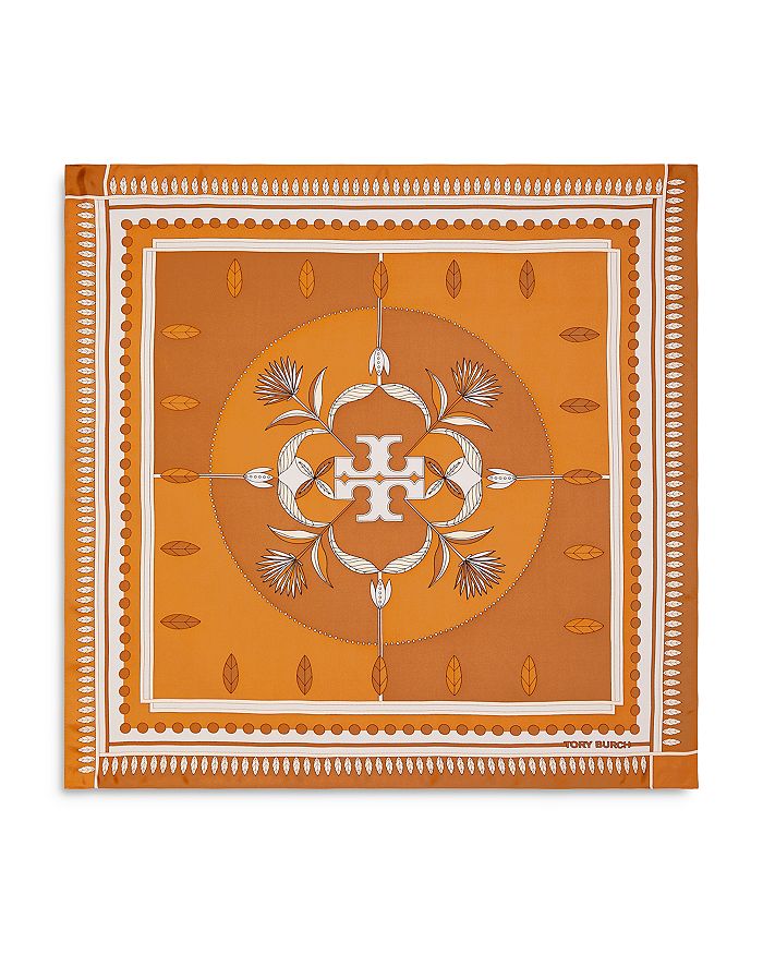 TORY BURCH NAIVE GEO LOGO SILK SCARF,74584