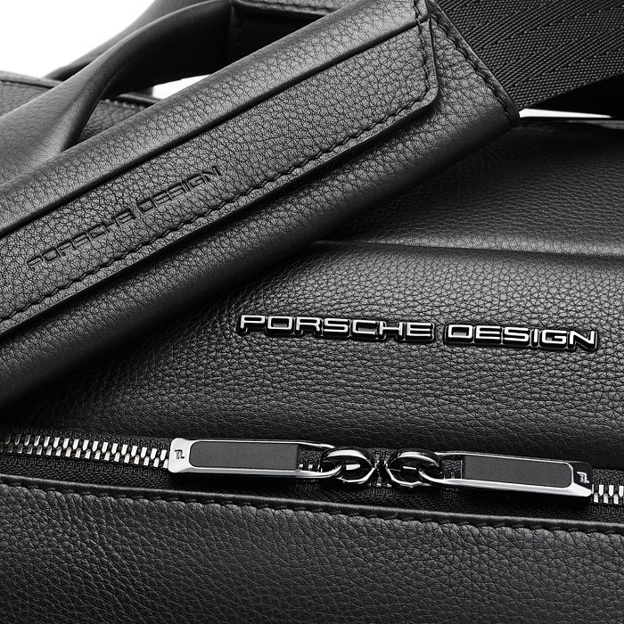 Shop Porsche Design Roadster Leather Weekender In Black