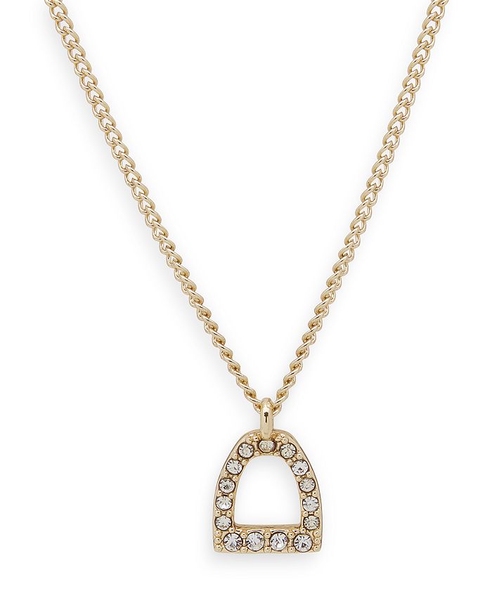 Ralph Lauren Lauren  Stirrup Pendant Necklace, 16 In Gold