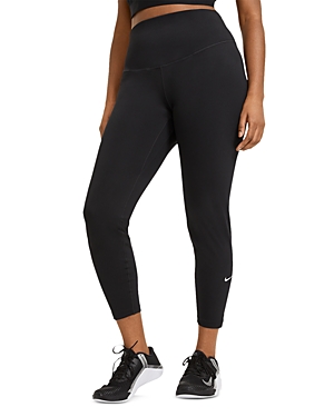 Nike Plus Dri-fit One Leggings In Black/white