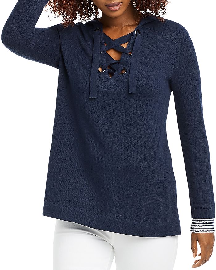Tie up deals sweatshirt
