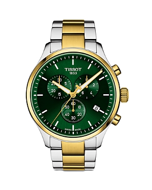 Shop Tissot Chrono Xl Classic Chronograph, 45mm In Green/two-tone