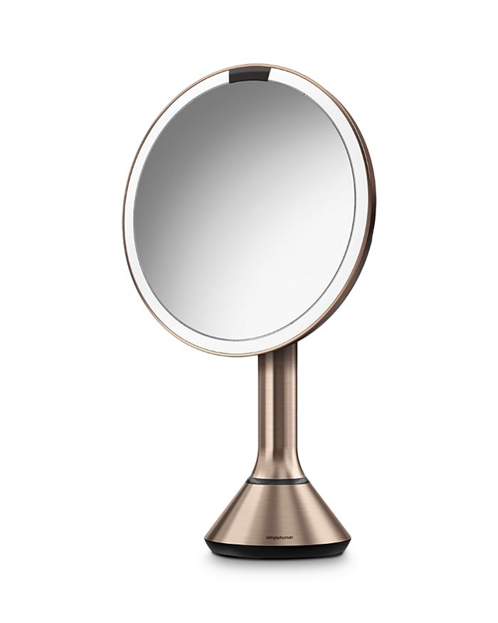 Shop Simplehuman 8 Sensor Mirror With Touch-control Brightness In Rose Gold