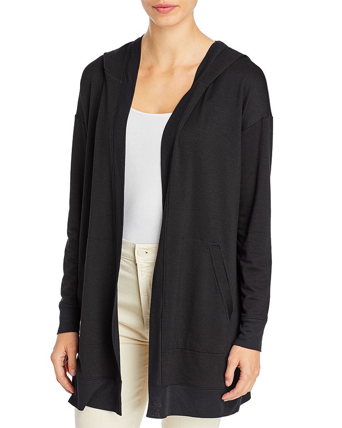 eileen fisher black hooded jacket