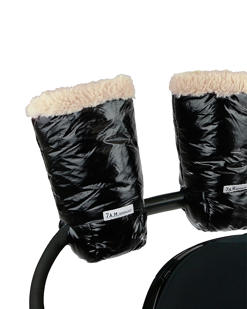 Shop 7am Enfant Classic Polar Warmmuffs In Black Polar