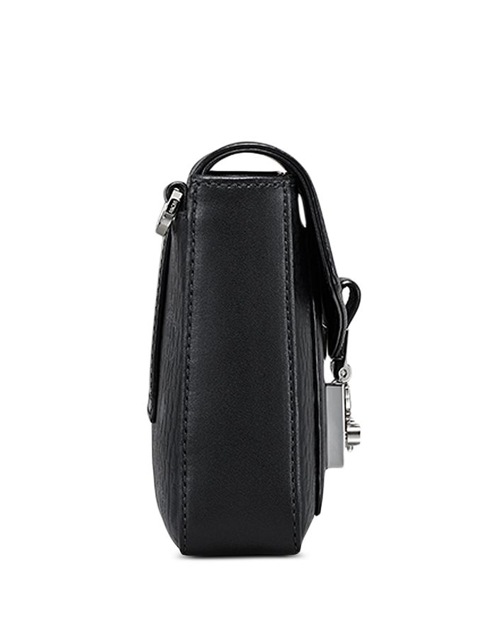 Mcm Small Millie Visetos Water Resistant Leather Crossbody Bag In Black
