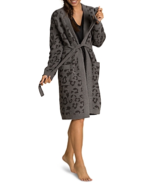 Barefoot Dreams Cozychic Barefoot In The Wild Robe In Graphite/carbon