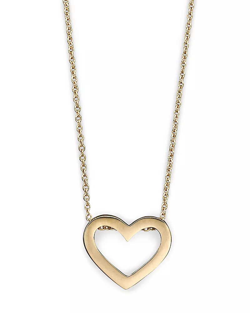Roberto Coin 18 Kt. Yellow Gold Tiny Treasure Heart Necklace, 18