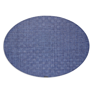 Chilewich Bayweave Oval Table Mat In Blue Jean