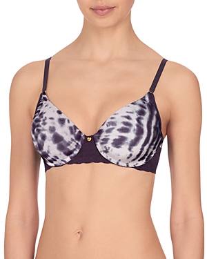 Natori Bliss Perfection All Day Underwire Contour Bra In Midnight Navy Tie Dye