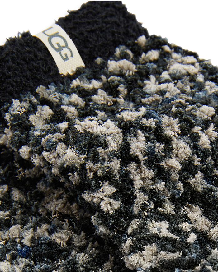 Ugg Cozy Chenille Sock In Black And Gray In Black/grey