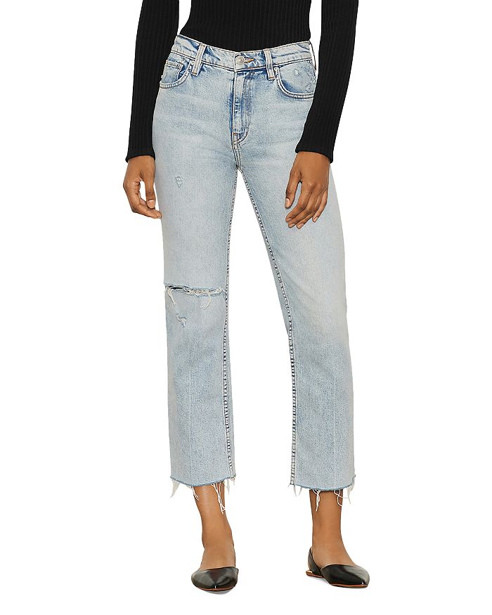 Hudson Remi Cropped Straight Leg Jeans in Two Hearts | Bloomingdale's