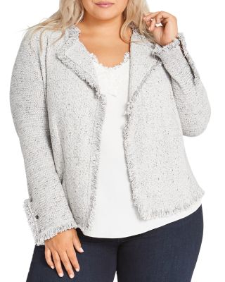 Fringe Mix Knit Jacket