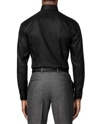 Slim Fit Diagonal Weave Shirt