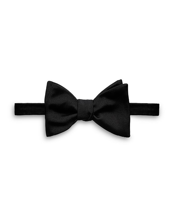 Shop Eton Self Tie Silk Bow Tie In Black