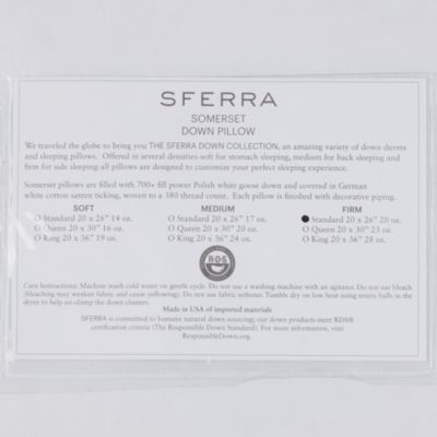 SFERRA Somerset Firm Standard Pillow