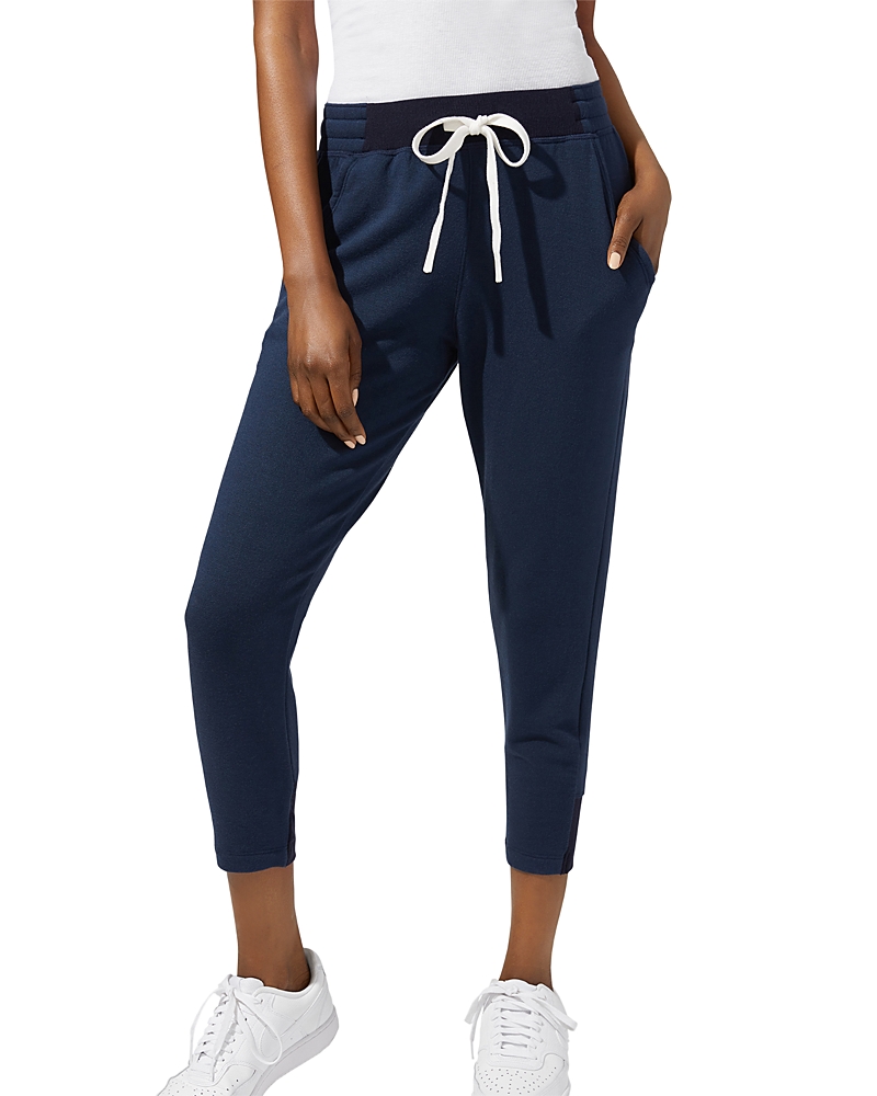 Splits59 Reena Drawstring Sweatpants In Indigo/ Off White