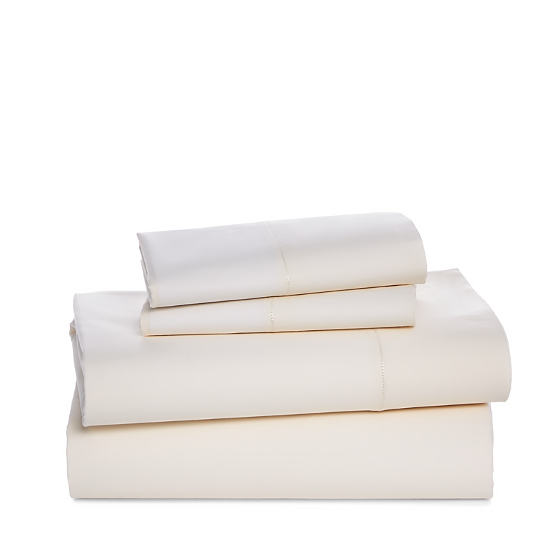 Sky Percale Twin Sheet Set In Calla Lily Ivory