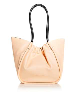 Proenza Schouler Large Ruched Leather Tote In Peach
