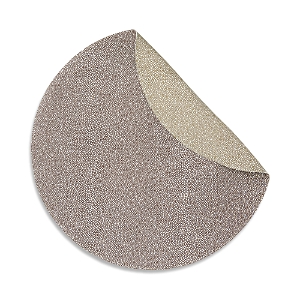 Mode Living Caviar Round Placemats, Set Of 4 In Coffee/khaki